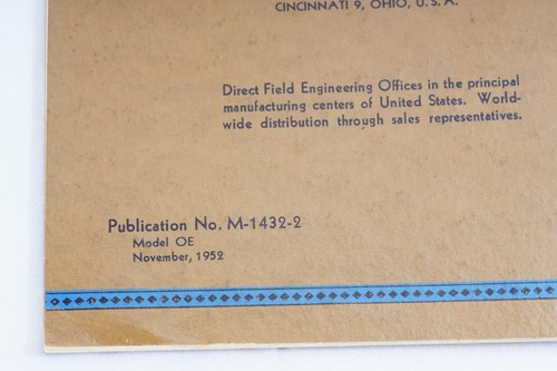 Cincinnati Fresatrice Co 16" Verticale Idro-Tel 1952 Manuale Fresatrice - Foto 6 di 7