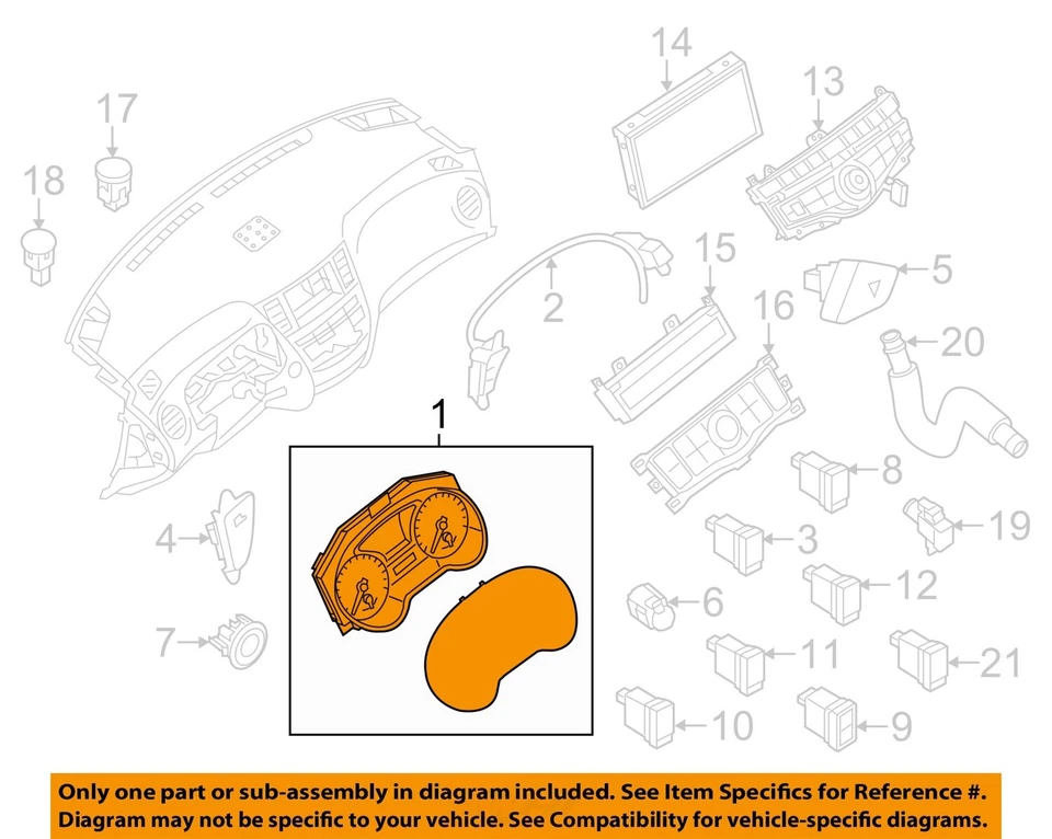 Medidor de velocímetro usado se adapta a: Nissan Pathfinder Cluster 2019 MPH grado A Foto 3 de 4