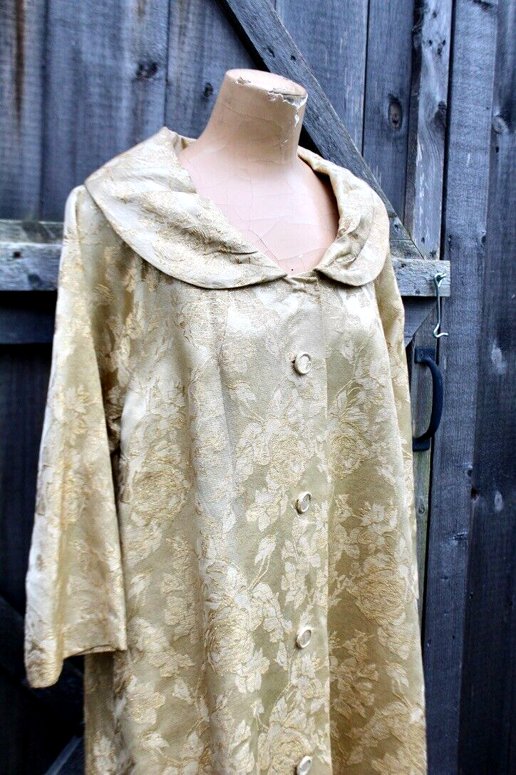 Vintage Women's Evening Jacket Dress Gold Brocade eBay