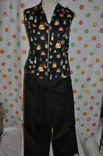 ALI MILES WOMENS 10 VEST WOMENS 6 MATCHING CROPPED PANTS SET GIRLY PURSES NWOT