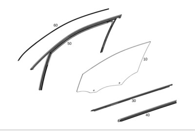 Mercedes Benz GLB250 GLB35 AMG 2020-2025 Right Sealing Rail 2477255800