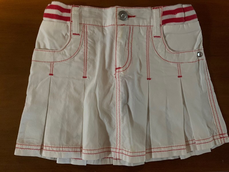 Pumpkin Patch Girls Skirt Size 4 Color White/pink