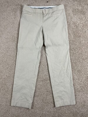 Express Editor Dress Pants Womens 30x27 Regular Fit Straight Flat Front Beige