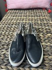 Naturalizer Slip On Loafers M•2 Women Black Leather Animal Leopard Print Sz 5.5M — photo 2