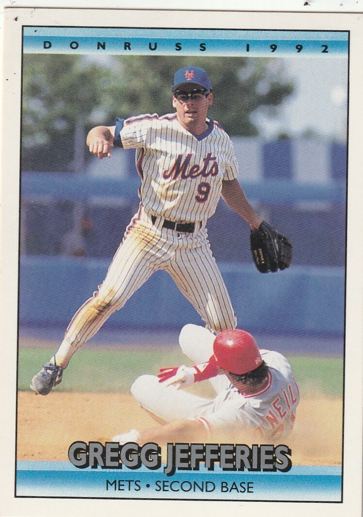 FREE SHIPPING-MINT-1992 Donruss Gregg Jefferies #372 METS PLUS BONUS CARDS