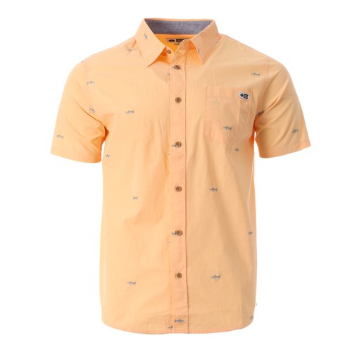 Chemise Homme Columbia Manches Courtes Orange Agrumes - Taille XL