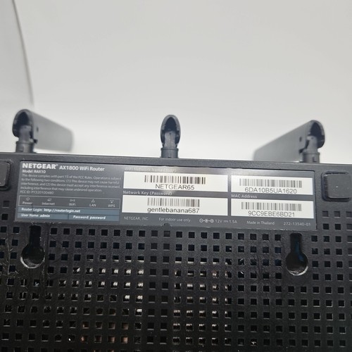 Netgear AX1800 Dual Band 4-Stream RAX10 1.8 GBPS WiFi 6 Router - Black (USED) - Picture 4 of 4
