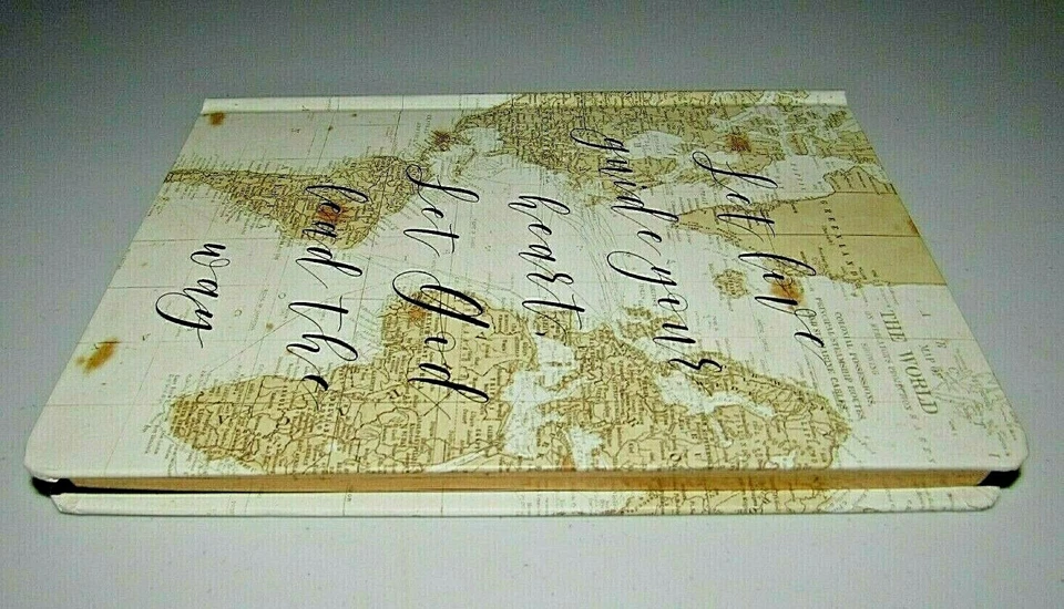 SARA ZIEVE MILLER OLD WORLD MAP "LET LOVE GUIDE YOUR HEART" HARDCOVER JOURNAL - Image 3 of 4