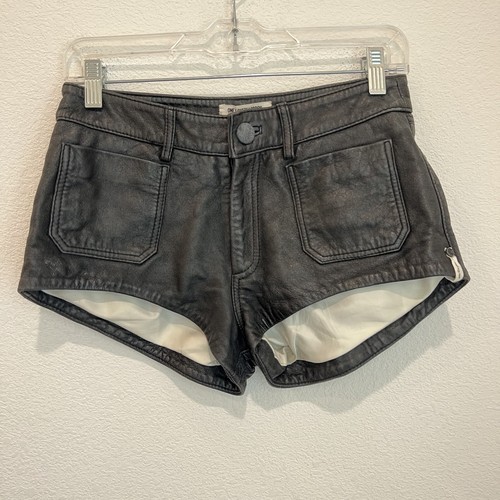 One Teaspoon Luxe Antique Leather Shorts Black Women’s Size XS - Picture 2 of 15