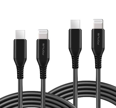 For iPhone 11 12 13 14 Pro Max SE Fast Charge 6ft and 10ft Long PD USB-C Power