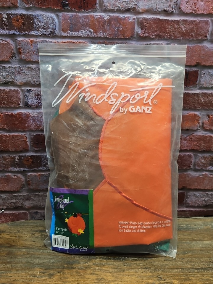 Windsport 3D Flag Pumpkin Leaves Garden Outdoor by Ganz 16” X 12” eBay