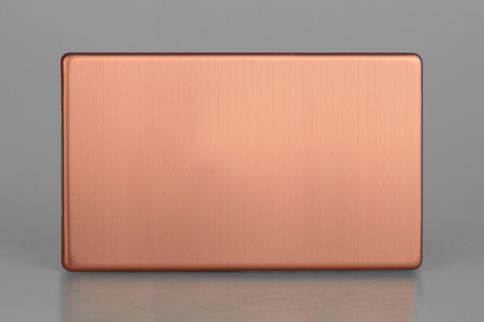 Varilight XDYDBS.BC Urban Screwless Brushed Copper 2 Gang Double Blank Plate