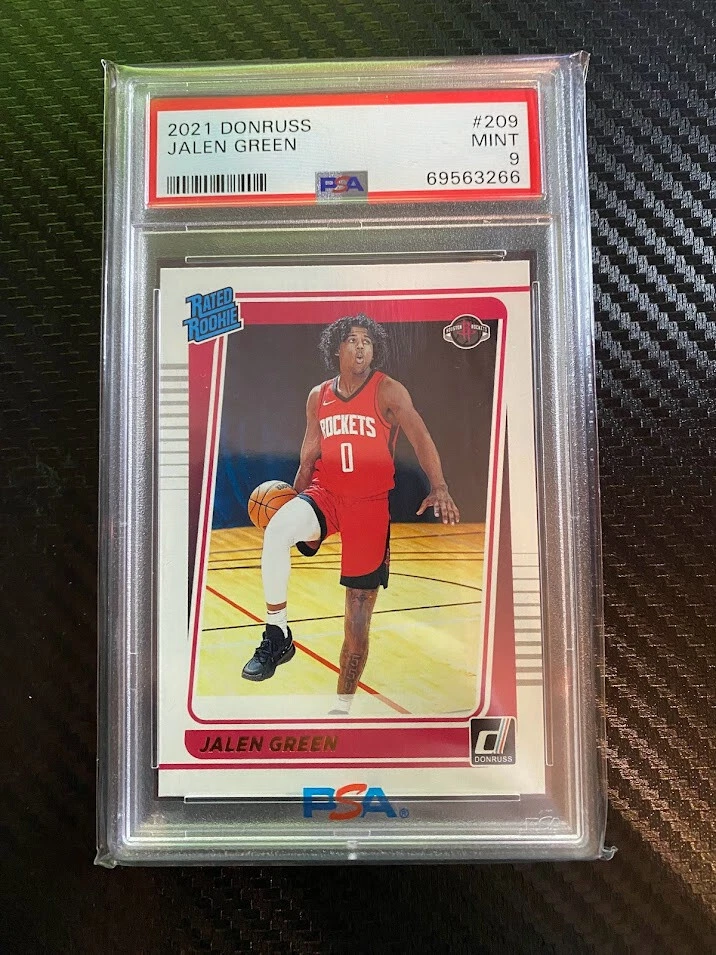 2021 Panini Donruss Jalen Green Rated Rookie RC #209 PSA 9 MINT Houston Rockets