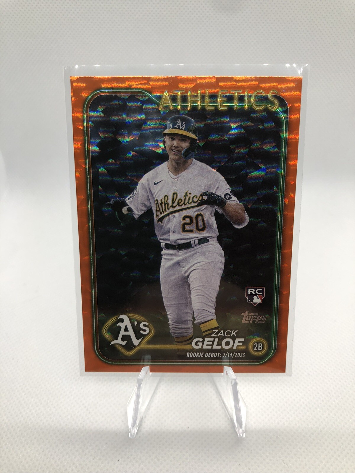 2024 Topps Update Zack Gelof Rookie Debut RC Orange Ice /299 Card PWE