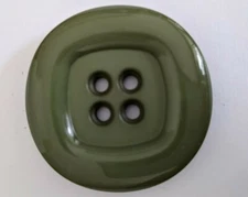 Round  Shiny Green  1 3/4" (45MM) Button- Dill Buttons    