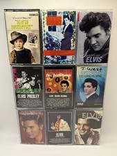 Vintage Lot Of 9 Elvis Presley Cassette Tapes Christmas Country Hits Golden