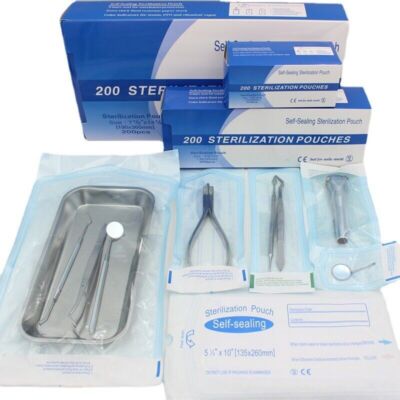 200 Pcs/Box Dental Medical Self-sealing Sterilization Pouches Storage Bag Pouch