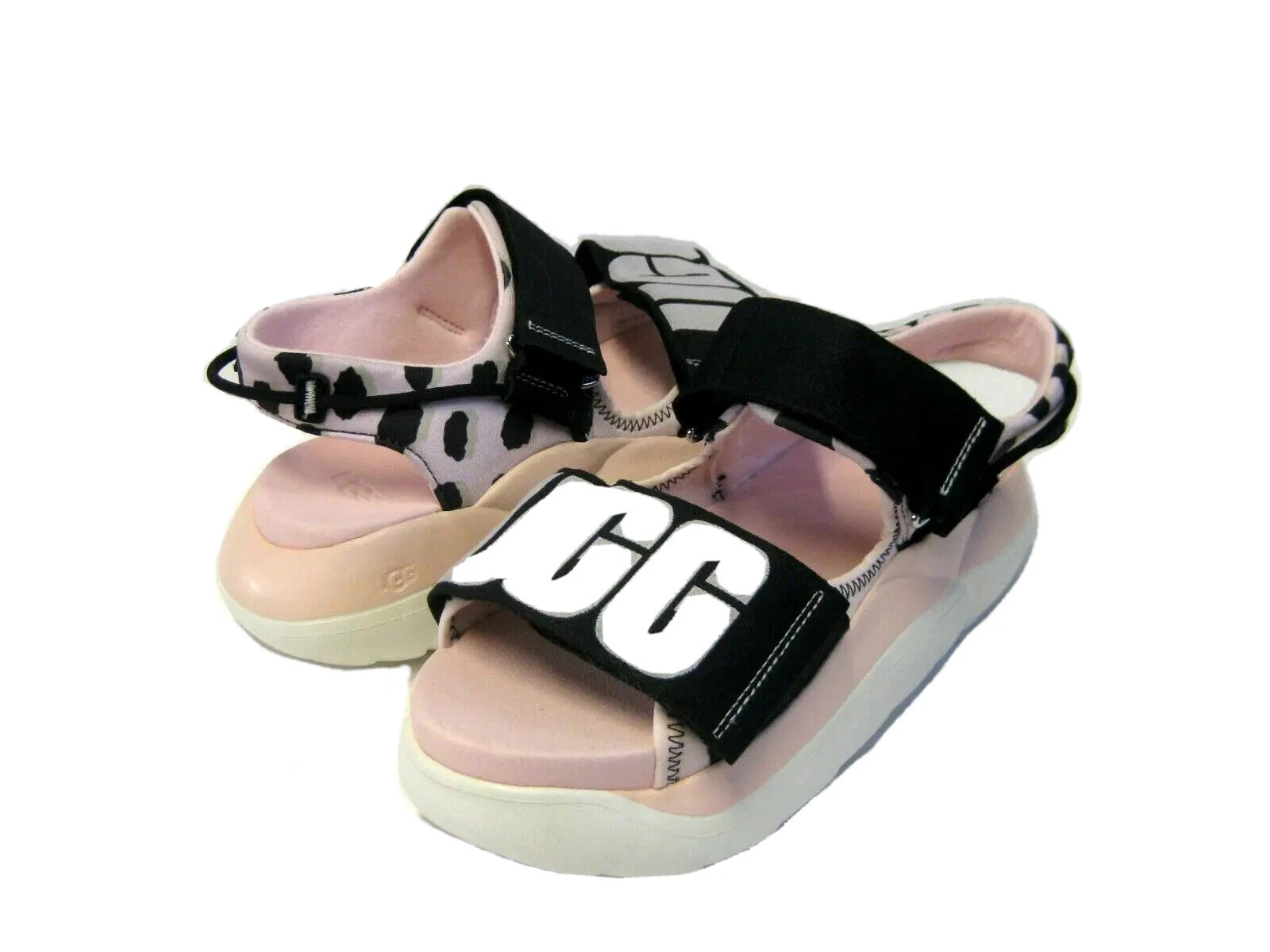 UGG LA CLOUD STRAP SANDALO DONNA STAMPA GHEPARDO POSA ROSA US 8 UK 6 EU 39