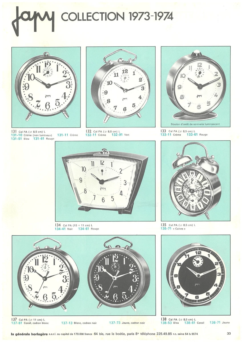 Pendule Murale JAPY Électrique Vintage - AR3 - Pour Pièces / Ne Fonctionne Pas