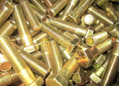 Kit de rosca fina amarilla zinc 7/16-20 grado 8 pernos, tuercas, planas y lavadoras con bloqueo - Imagen 5 de 6