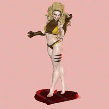 1/24 Francis Quez Sabretooth Girl Uncolored Unassembled Sesin Model Kit Toy