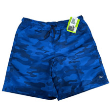 DSG youth Rec Short Blue/Black Drawstring Mesh Lining Athletic L 14/16 NWT