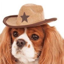 Rubies Pet Dog or Cat Halloween Cowboy Hat Costume Accessory Brown S/M