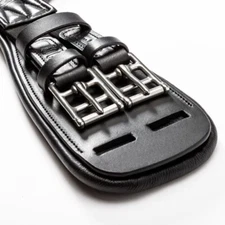 Casper Anatomic Padded Dressage Girth; Mult Sizes; Blk Leather