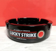 Lucky Strike Collectible Black Cigarette Ashtray France ø10.5