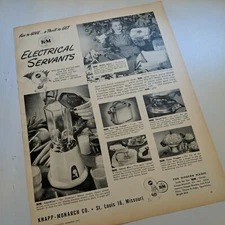 Vintage K&M KNAPP MONARCH CO  KITCHEN APPLIANCES LIQUIDIZER 1947 Magazine Ad
