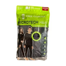 Free Country Youth Unisex 2 Piece Base Layer Long Sleeve and Pant Set (Heather