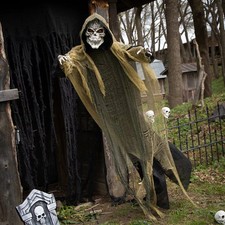 Morris Costumes35 1/4" x 6 Ft. Hanging Grim Reaper Animated Prop Halloween Decor