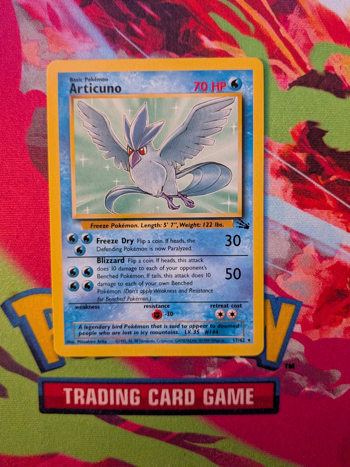 Articuno 17/62 Fossil Regular Near Mint