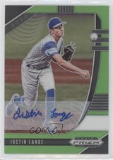 2020 Panini Prizm Draft Picks Lime Green 9/23 Justin Lange #PDP34 Auto 07d9