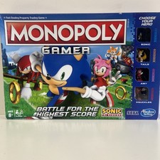 Monopoly Gamer Board Game Sonic The Hedgehog Edition Hasbro Parker Brothers #ML