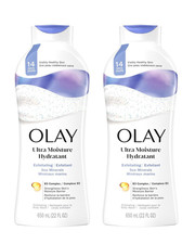 2 Pack OLAY Ultra Moisture Exfoliating Body Wash w/Sea Minerals &B3 Complex 22oz 0.86 per gallon