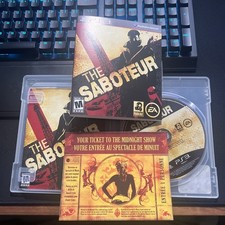 The Saboteur (Sony PlayStation 3, 2009) PS3 Complete W/ Insert TESETD