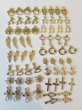 100 PCs Silver Charms for Jewelry Making Mixed Lot Pendants Bracelet Necklace