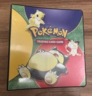 Vintage WOTC Pokemon Trading Card Game 3 Ring Binder Snorlax, Meowth TCG VGC Vtg
