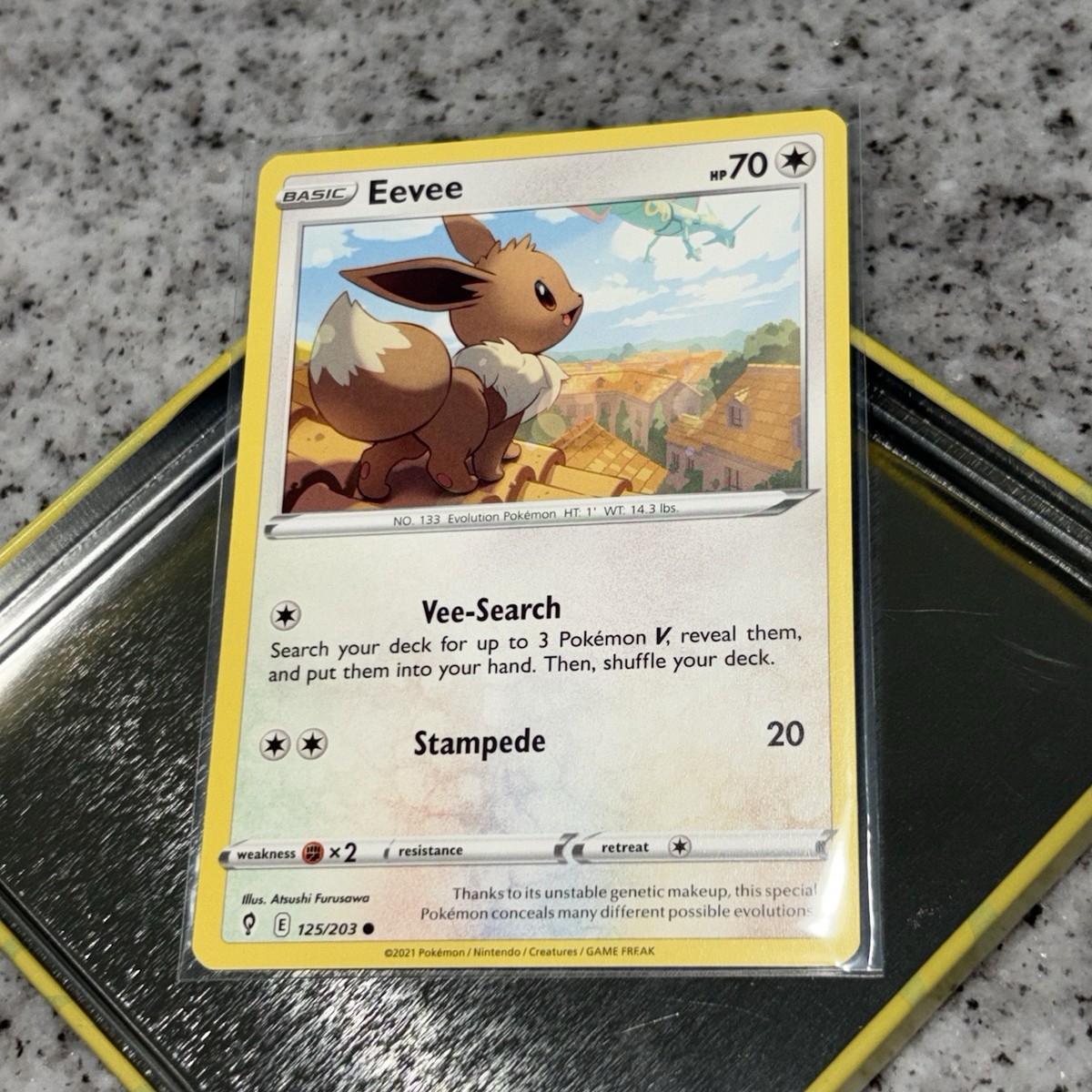 Eevee 125/203 NM+ Pack Fresh!! | SWSH07: Evolving Skies 2021