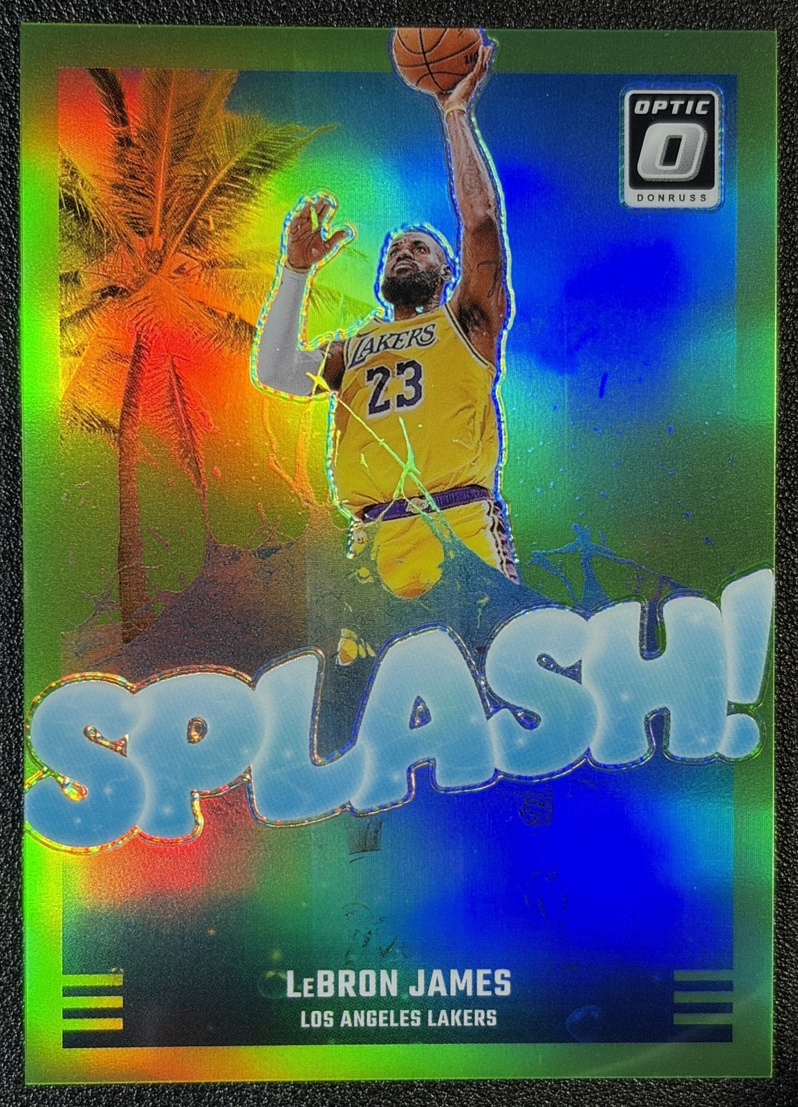 2024-25 Donruss Optic LeBron James #5 Splash Lime Green Prizm 156/199 Lakers