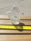 Fenton Art Glass Figurine Opalescent Butterfly Hand Painted and signed
