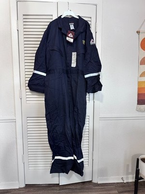 NEW NWT Bulwark FR Cat2, 2112 Coveralls Blue Reflective Ultrasoft