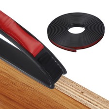 TPE U-Shape Edge Banding 7/16"ch x 20ft for Shelf Cabinet Table Black 