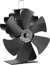 6 Blade Heat Powered Stove Fan Eco Friendly Fireplace Wood Burner Fan