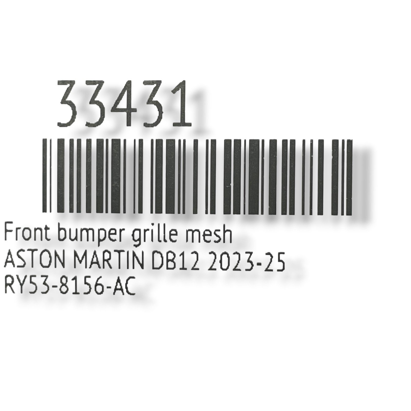 Aston Martin DB12 2023-2025 Front Lower Meshes Set P/N RY538156AC