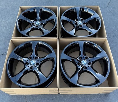 19  BMW E92 E93 Style 230 Gloss Black Wheels  Genuine BBS Rims Staggered Set 4