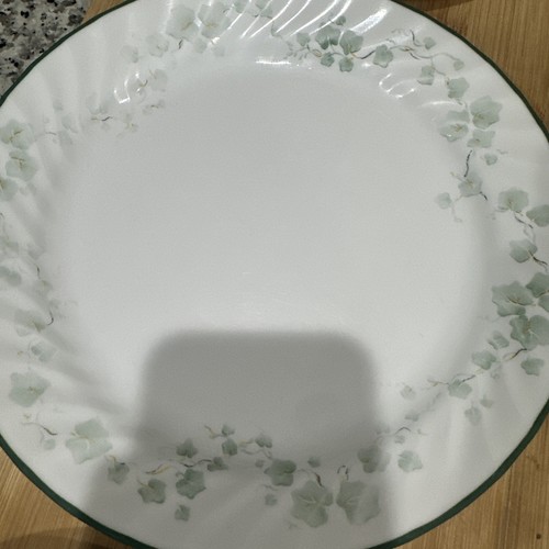 Corelle dinner plates Callaway Ivy set of 6 wavy White green vintage 10.5” Swirl - Picture 5 of 18