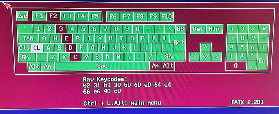 MITSUMI Tastatur für/for AMIGA 500/A500+ LED:GRÜN/???, defekt..  #42 25 - Bild 2 von 4