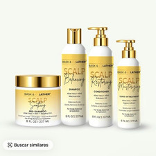 Bask  Lather Scalp Care Set Pre-Shampoo Shampoo Conditioner Leave-In Mint